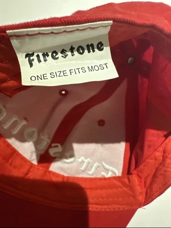 Firestone Red Embroidered Logo Baseball Cap - Picture 7 of 7